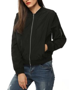 black bomber jacket