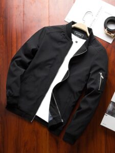 black bomber jacket