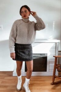 oversized sweaters with a Fitted Skirt